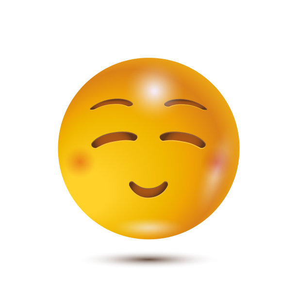 微笑。3D程式化矢量图标。现实的表情符号。孤立在白色背景中。向量Emoji。为接口图片下载