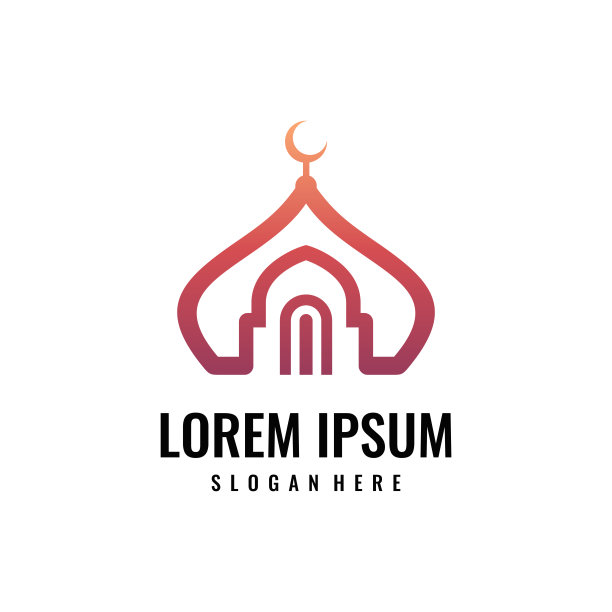 伊斯兰清真寺模板设计图片下载