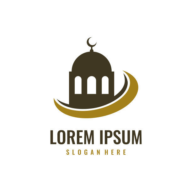 伊斯兰清真寺模板设计图片下载