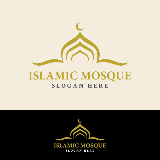 伊斯兰清真寺模板设计图片下载