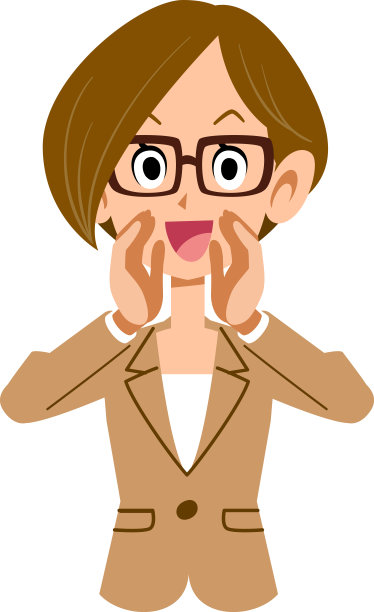 一个戴眼镜的商务女性的上半身大声喊叫图片下载
