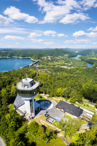 波兰度假——索利纳湖缆车站图片下载