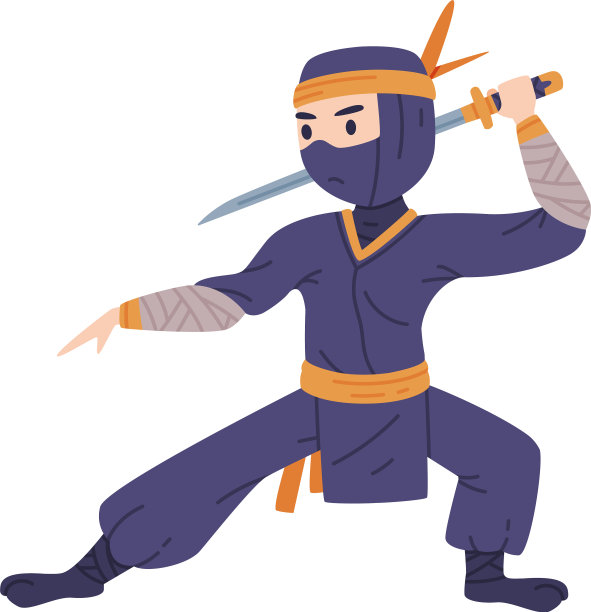 日本隐蔽的忍者或忍者角色图片下载