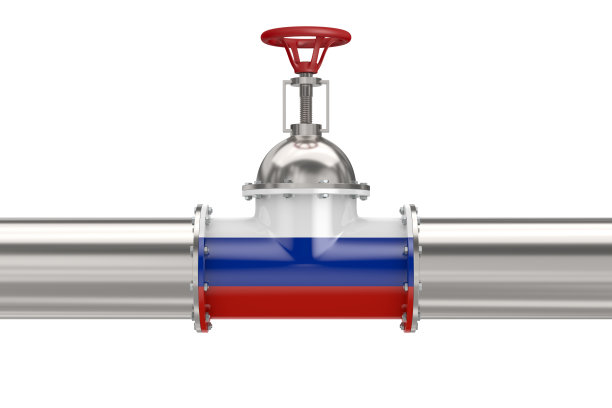 白色背景上的俄罗斯管道。孤立的3 d演示图片下载