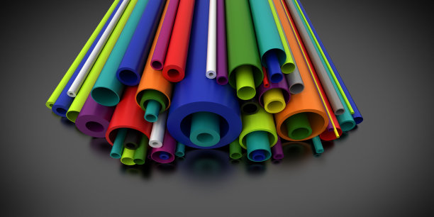 彩色的塑料管道图片下载
