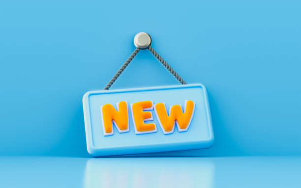 全新系列的悬挂招牌3d渲染概念到来图片下载