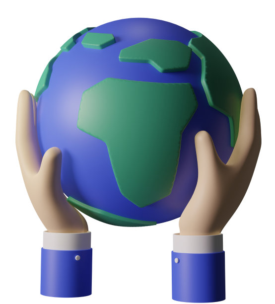 维护地球，地球日概念:双手模型手持白色背景的行星地球模型符号。三维演示图片下载