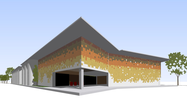 建筑工程三维插图图片下载