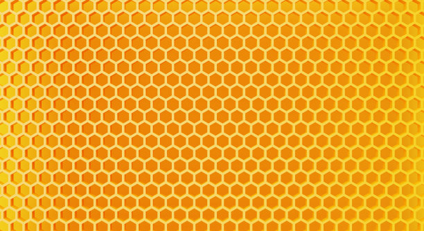 黄色蜂窝状结构图案背景。食物和自然的概念。3 d演示呈现图片下载