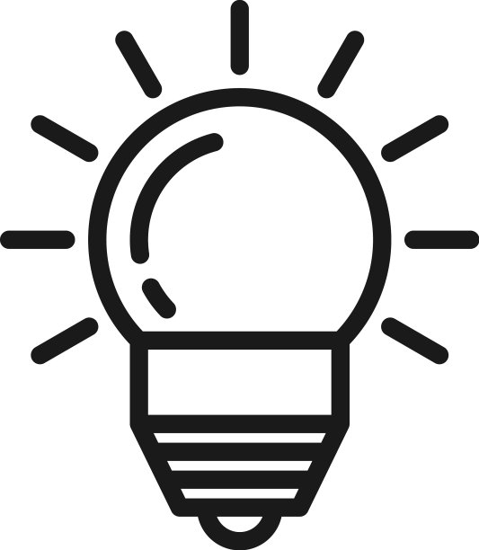 灯泡线图标思想符号灯的标志图片下载