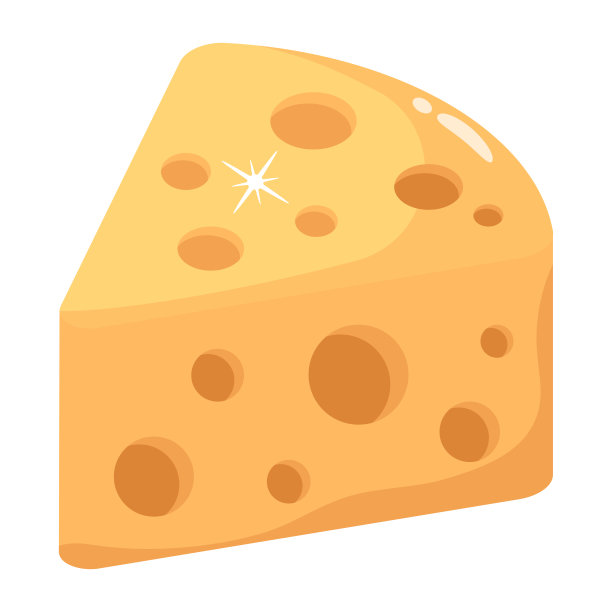 一个平坦的奶酪图标设计图片下载