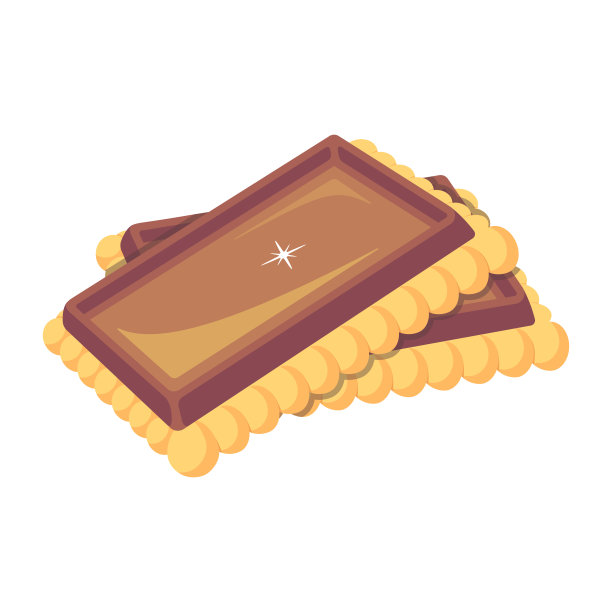 华夫饼干的现代扁平图标图片下载