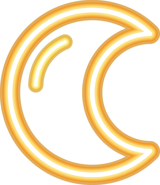 霓虹灯月球设计图片下载