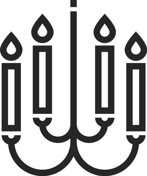 吊灯图标烛台复古灯线图片下载