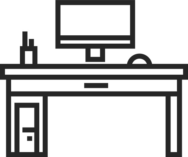 工作台图标远程办公场所家居家具图片下载