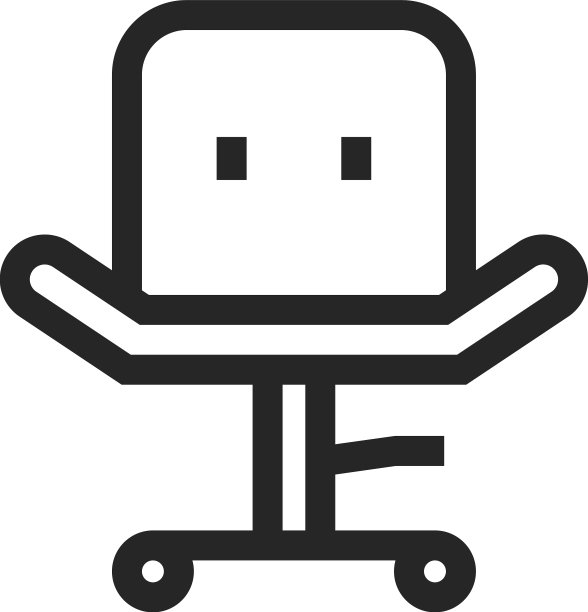办公椅图标办公座线符号图片下载