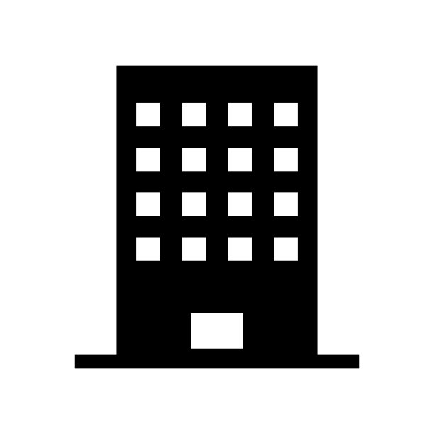 办公楼剪影图标。塔轮廓图标。向量。图片下载