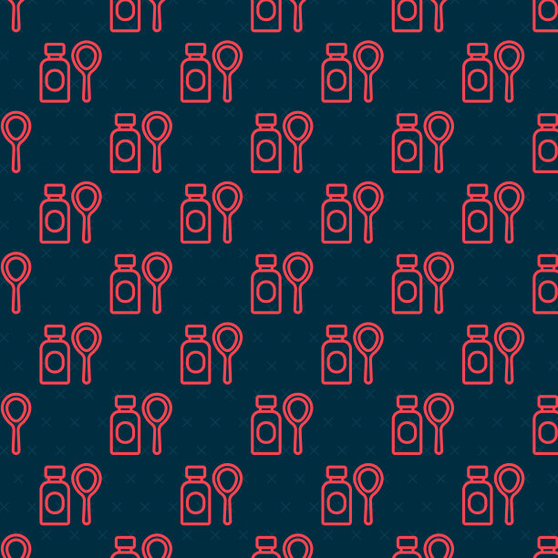 红线肥皂泡泡瓶图标隔离图片下载