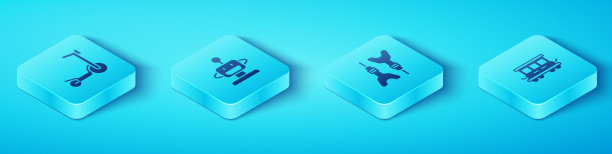 设置等距滚轮踏板车机器人玩具乘客图片下载