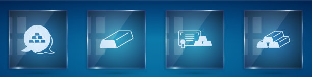 金条配证书和方形玻璃图片下载