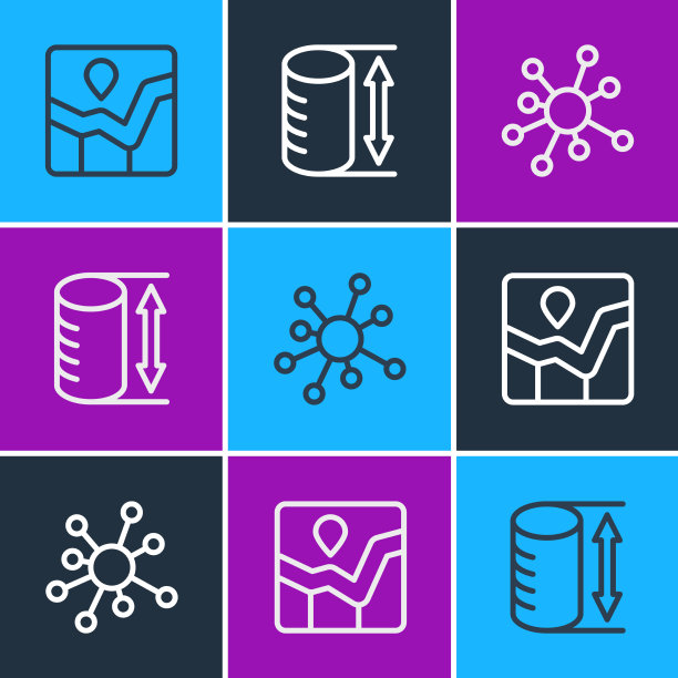 设置线形图图表信息图分子和图片下载