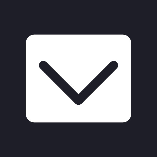 向下滚动暗模式字形ui图标图片下载