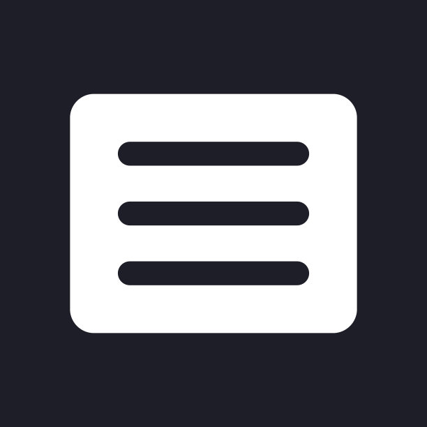 汉堡菜单暗模式字形ui图标图片下载