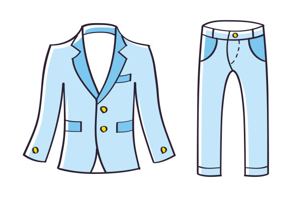 蓝色西装外套或西装外套和裤子图片下载