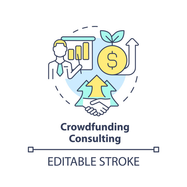 众筹咨询概念图标图片下载