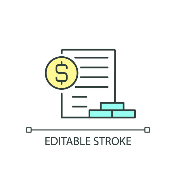 财务报告RGB颜色图标图片下载