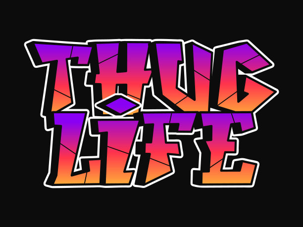 暴徒的生活字涂鸦风格字母。矢量手绘涂鸦卡通标志暴徒生活插图。印刷海报，t恤，t恤，标志，贴纸的概念图片下载