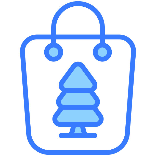 购物标志，圣诞节和庆祝活动。大纲符号集合。可编辑的矢量设计图片下载