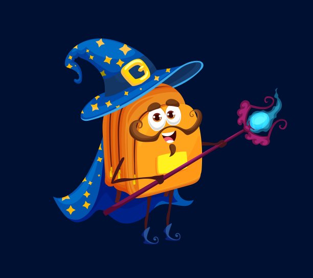 卡通书包巫师、法师、术士人物图片下载