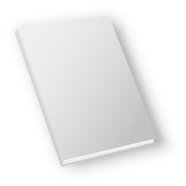 3D空白书封面上的白色背景模型图片下载