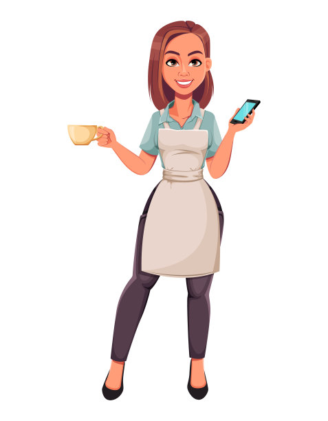 家庭主妇的概念，年轻漂亮时髦的女人图片下载