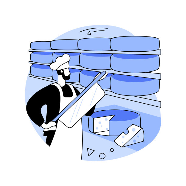 奶酪制作孤立的卡通矢量插图。图片下载