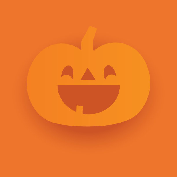 万圣节南瓜。可爱的插图，平面设计。图片下载