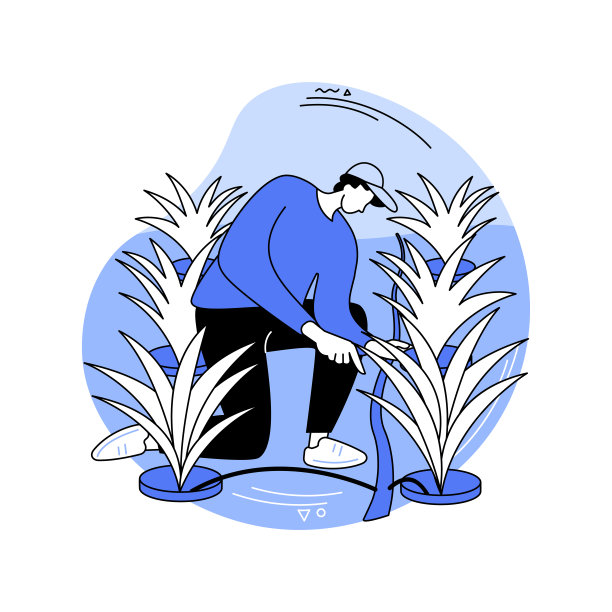 浸灌系统孤立卡通矢量插图。图片下载