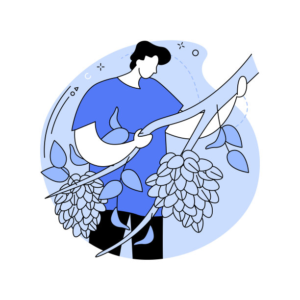 开心果生长孤立的卡通矢量插图。图片下载