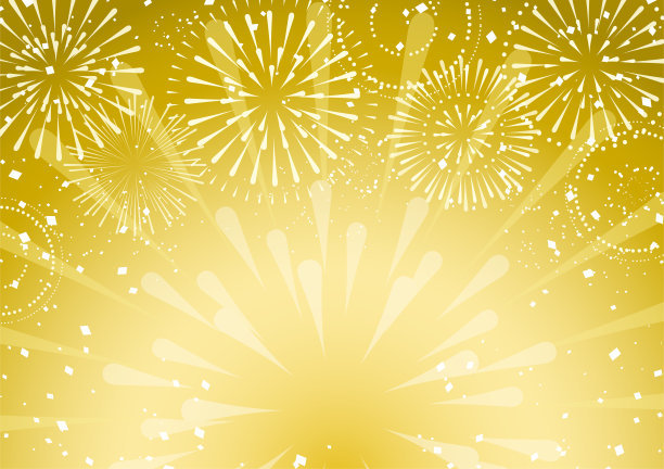 背景插图的烟花闪闪发光的黄金图片下载