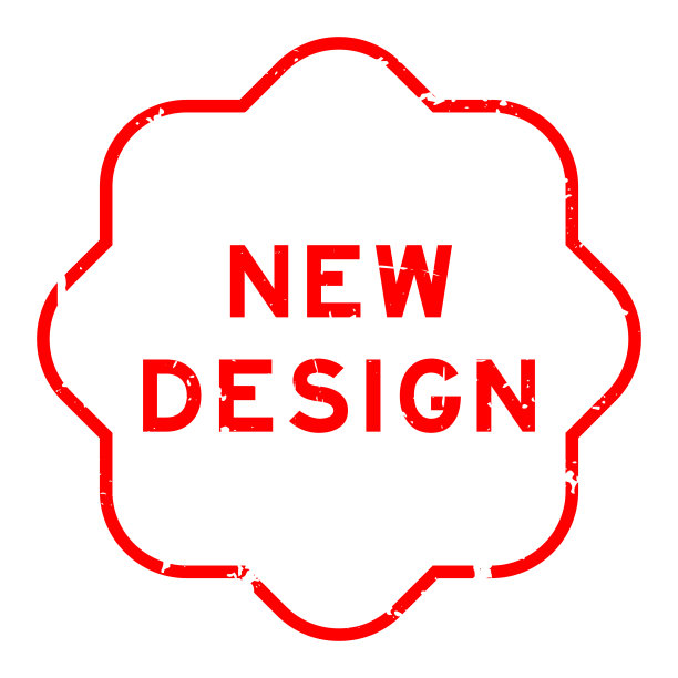 垃圾红新设计字橡胶印章邮票在白色背景图片下载