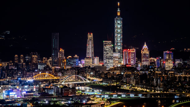 台北市区夜景图片下载