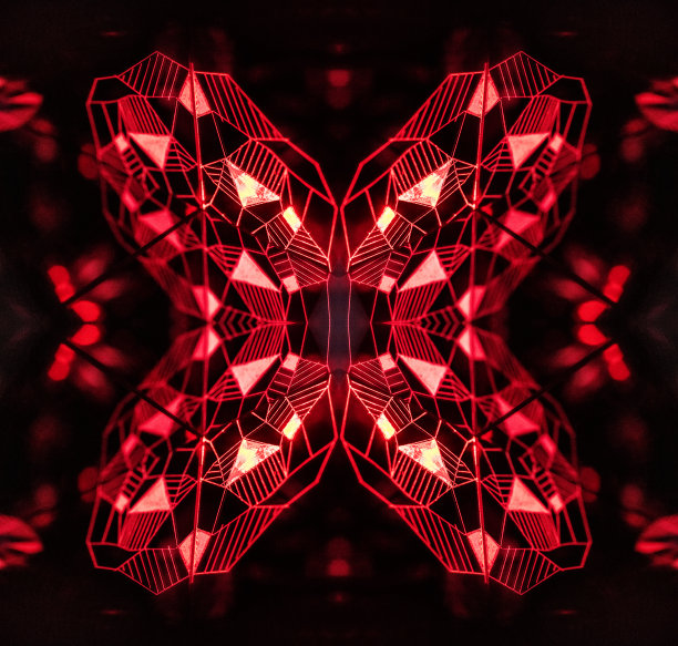 抽象的万花筒的背景。美丽的五彩万花筒质地。设计独特的万花筒。图片下载