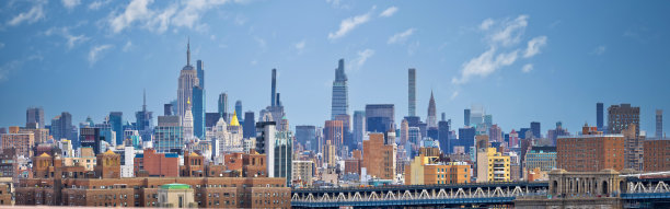 纽约曼哈顿天际线全景，图片下载