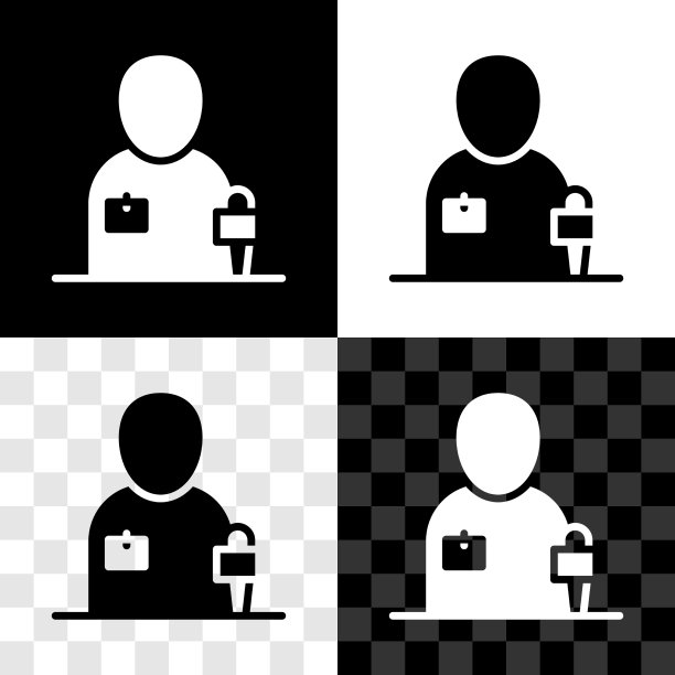 设置记者新闻记者与麦克风图标图片下载