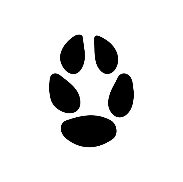 猫或狗动物的爪印孤立的台阶痕迹图片下载