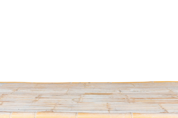 空竹木桌面孤立在白色背景图片下载
