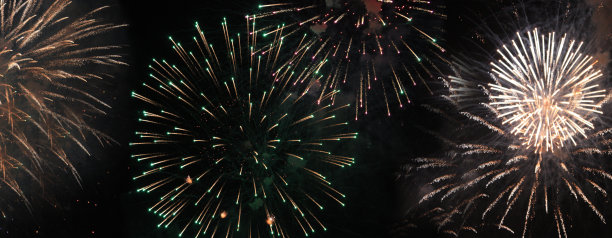 全景烟火在法国的庆祝活动图片下载