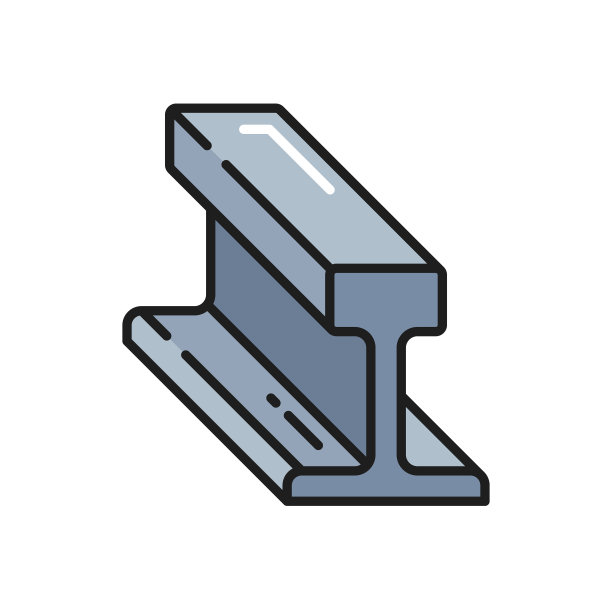 钢轨型材轧制金属产品轮廓图标图片下载