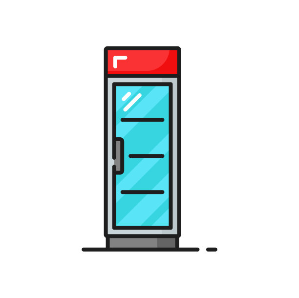 有玻璃门的冰箱超市冷冻柜图片下载